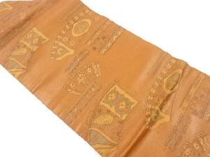 リサイクル　花更紗模様織り出し名古屋帯